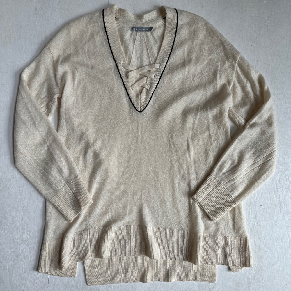 Incashmere Cream Cashmere Tunic Sweater